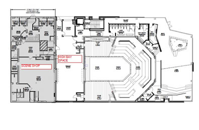 Floor plan of theater